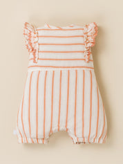 Baby Girls Striped Bunny Jumpsuit Dress