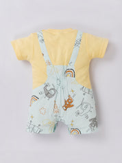 Printed Romper Jacket Set For Baby Boys