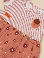 Baby Girls Summer Cotton Floral Dresses Set