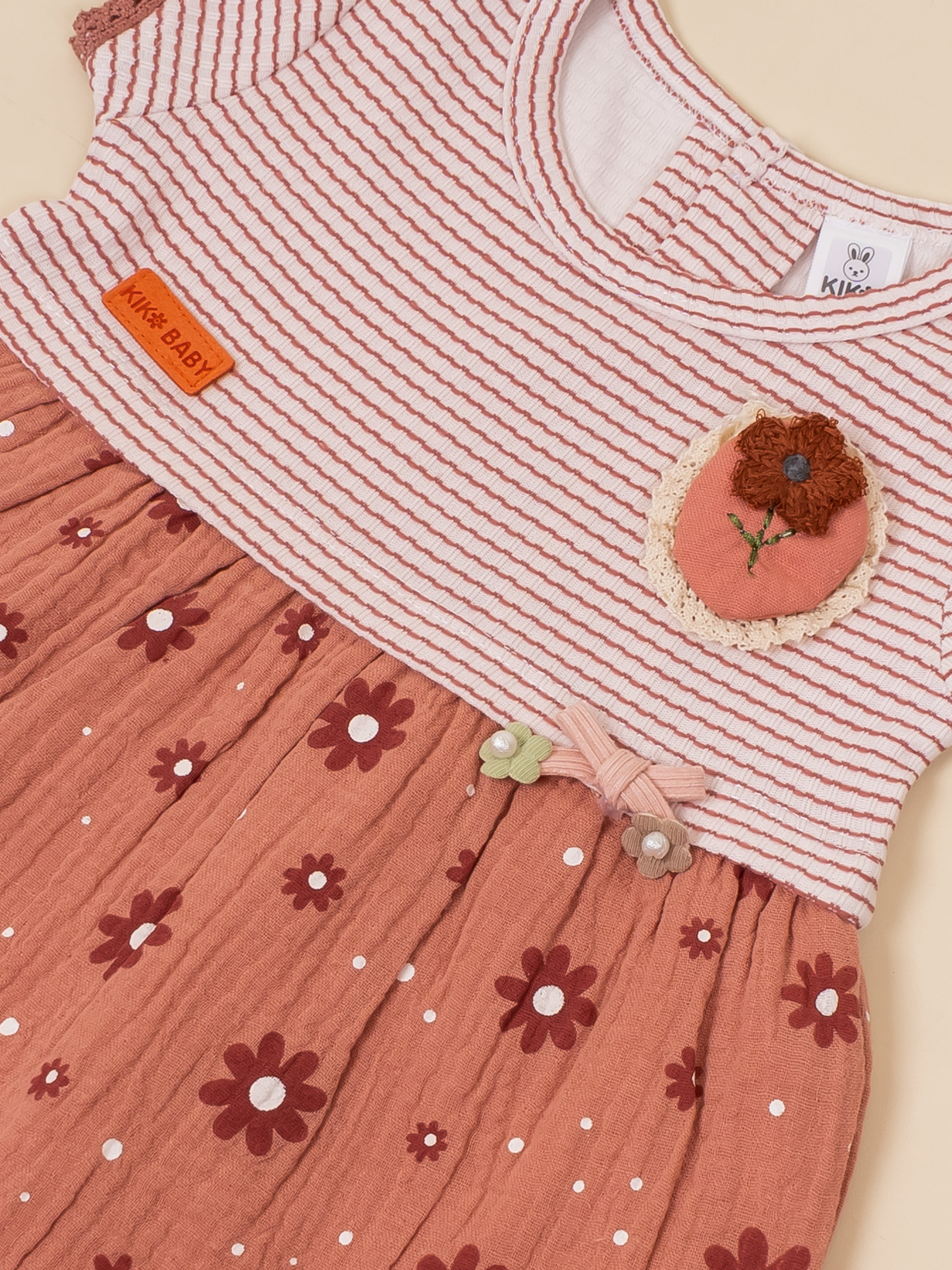Baby Girls Summer Cotton Floral Dresses Set