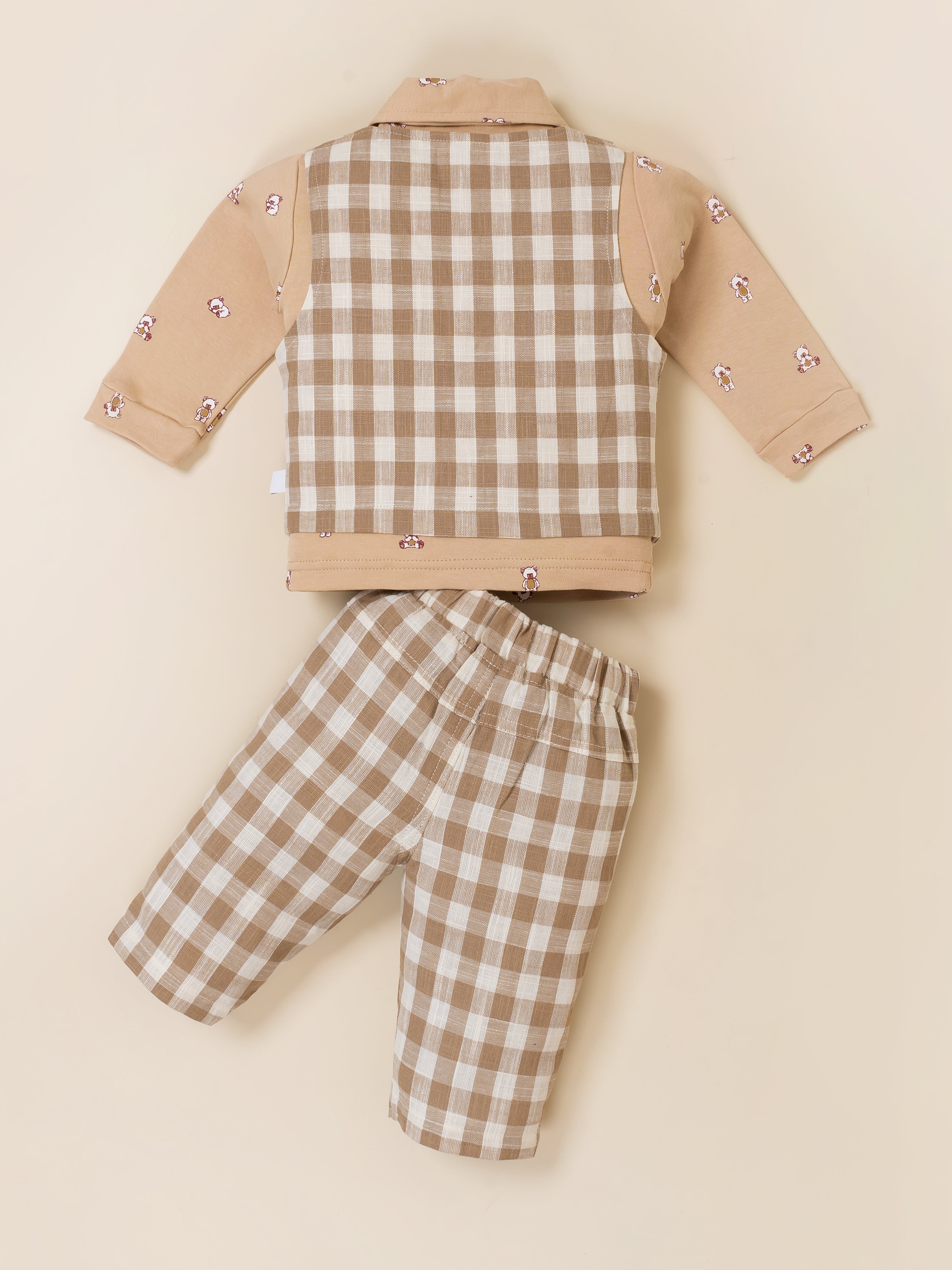 Baby Boys 3-Piece Checked Party Suit