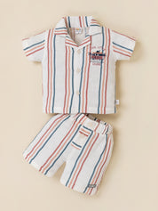 Baby Boys Striped Resort Shirt & Shorts Set