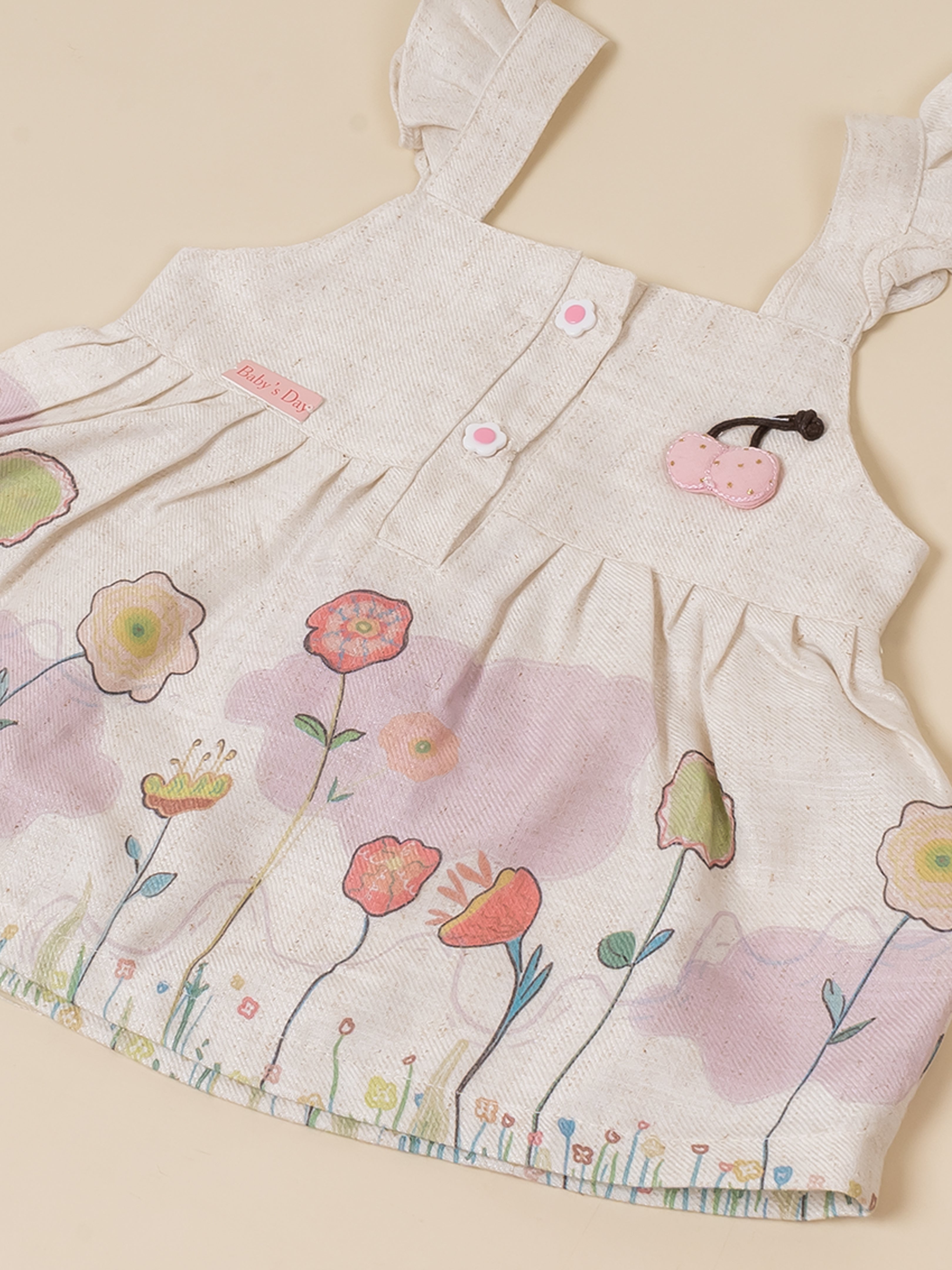 Baby Girls Floral Printed Sleeveless Dress