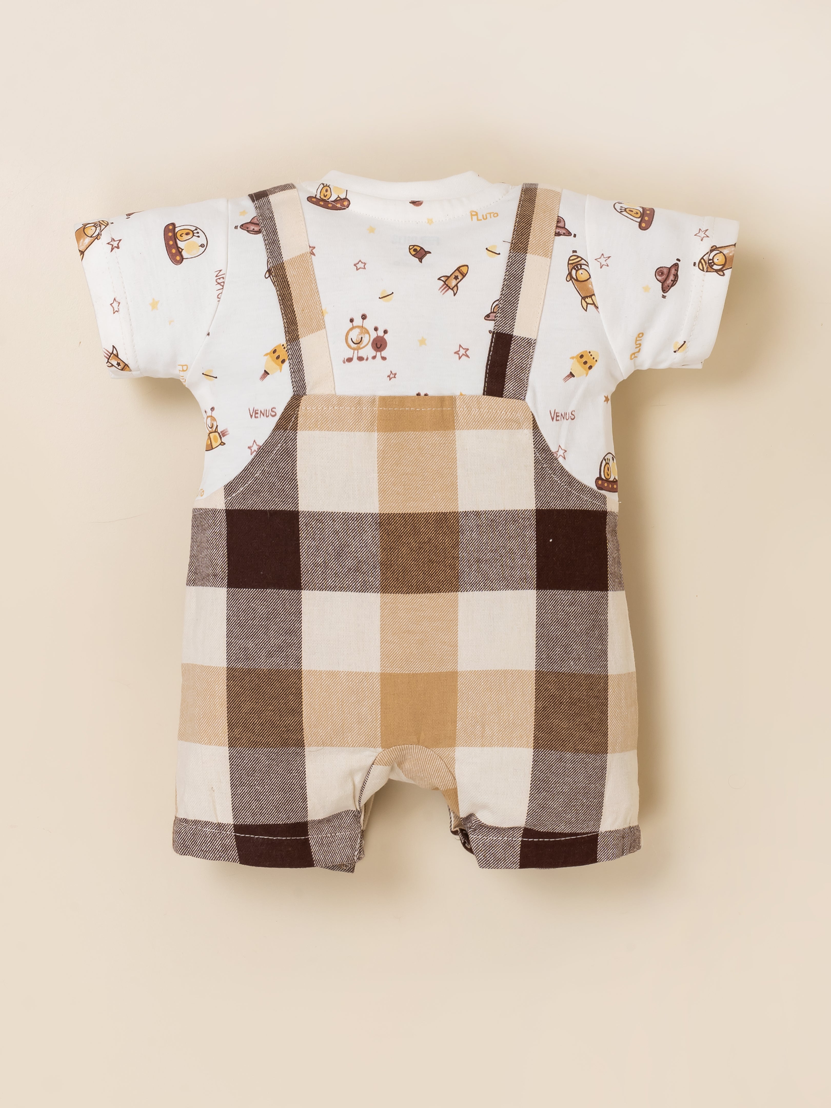 Baby Boy's Plaid Romper & Bow Tie Set