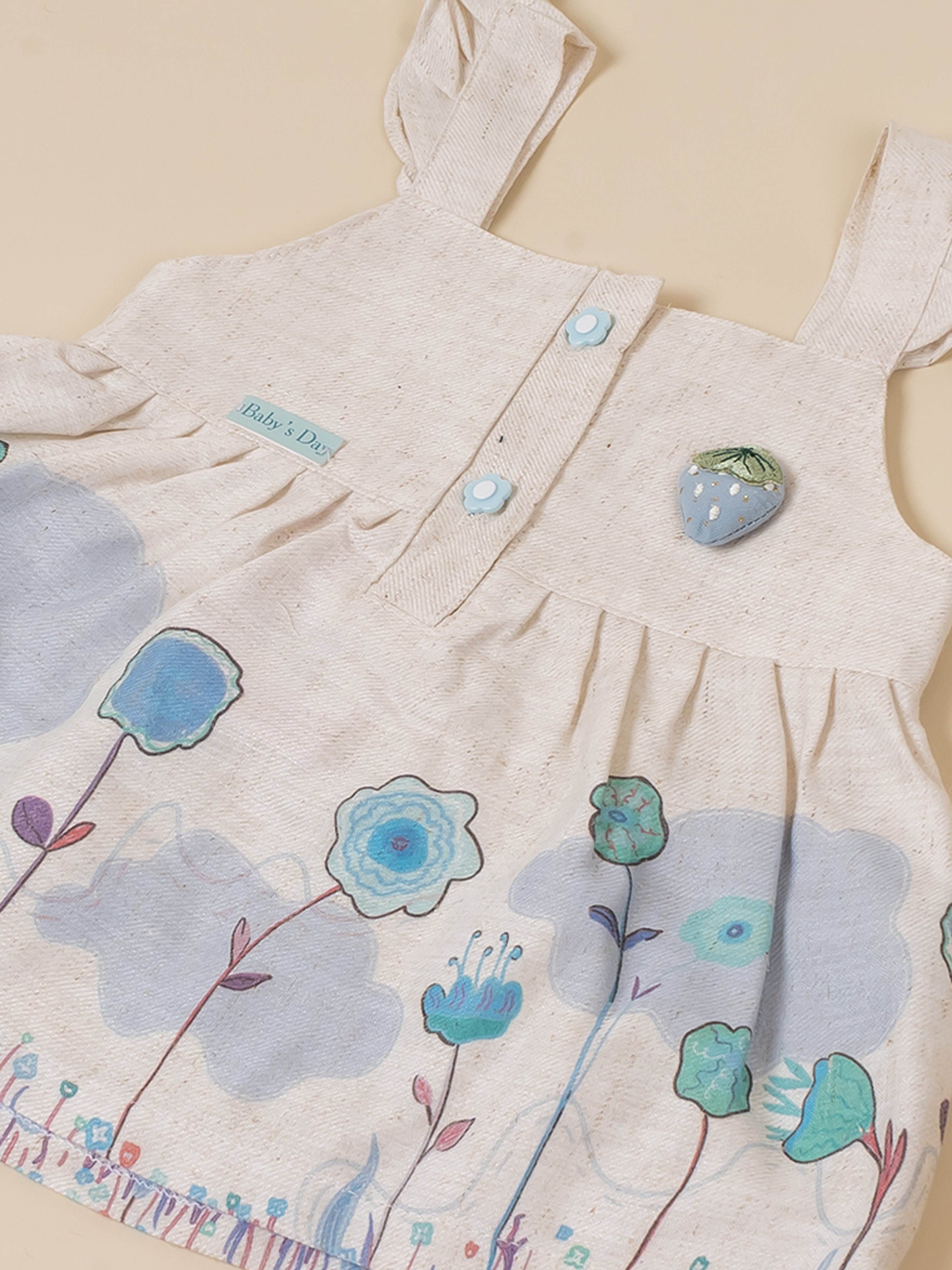 Baby Girls Floral Printed Sleeveless Dress