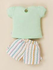Baby Girls 2-Piece Ocean Shorts Set