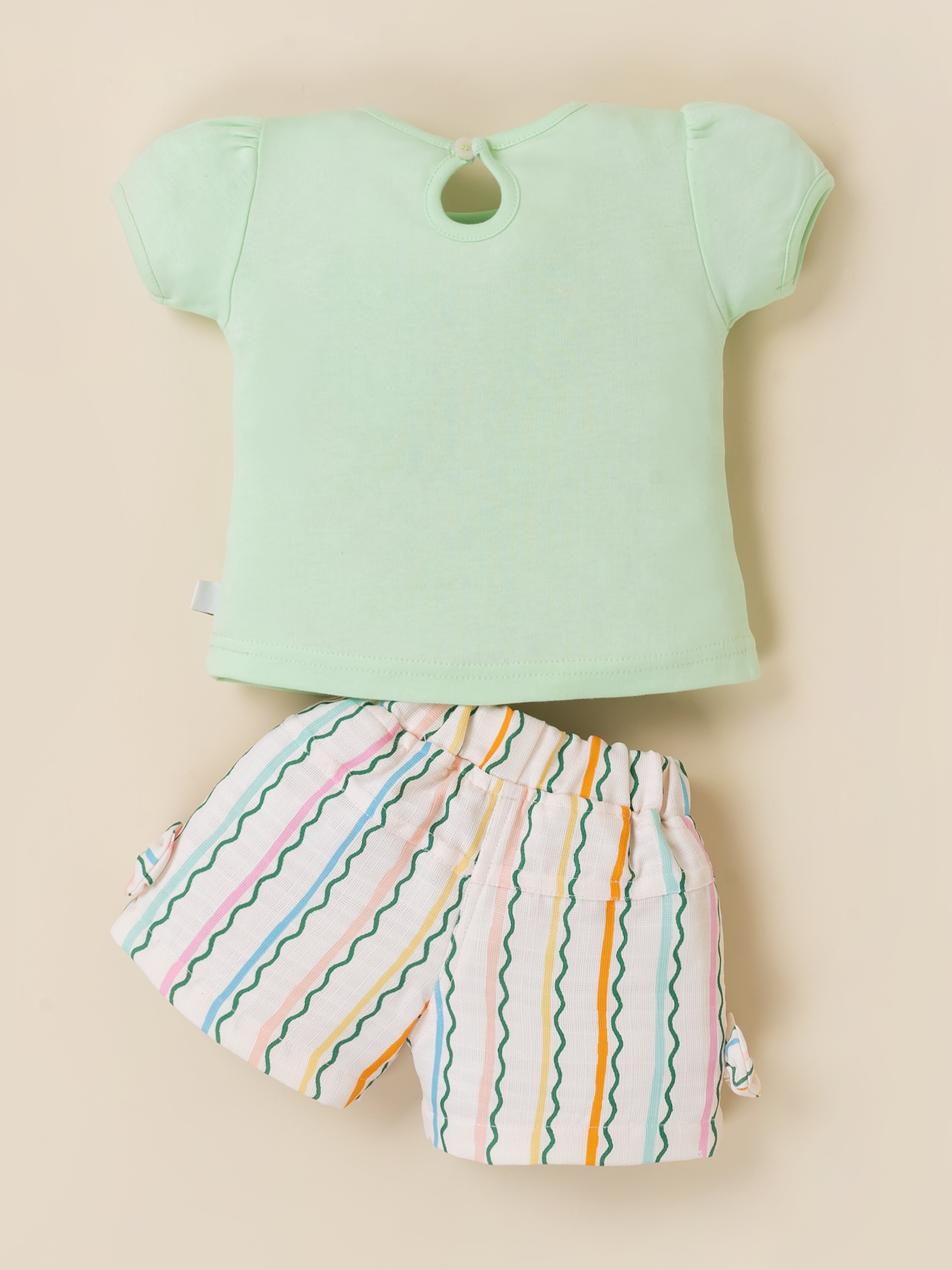 Baby Girls 2-Piece Ocean Shorts Set