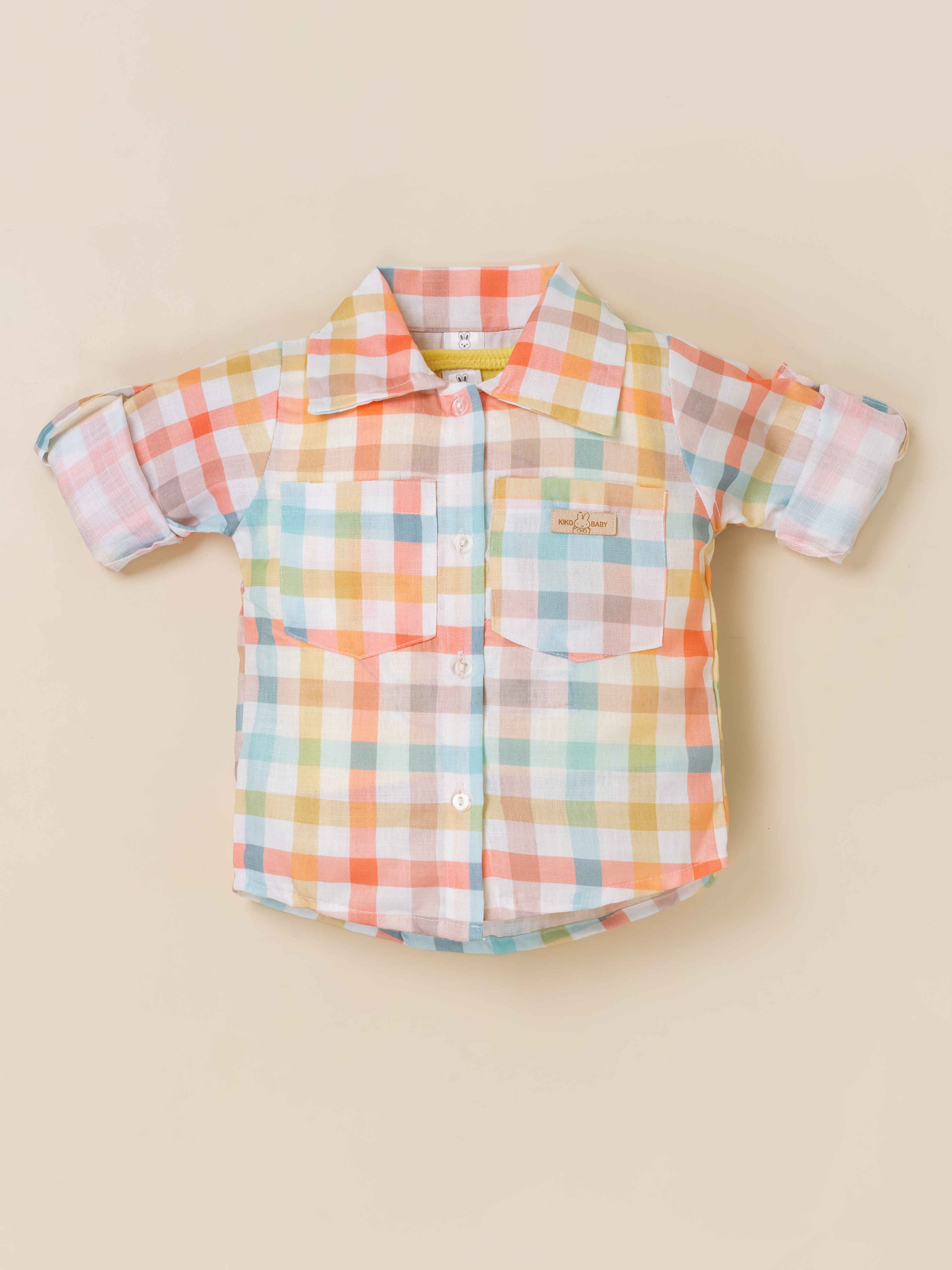Girls' Shirt with inner and Cotton Shorts Set