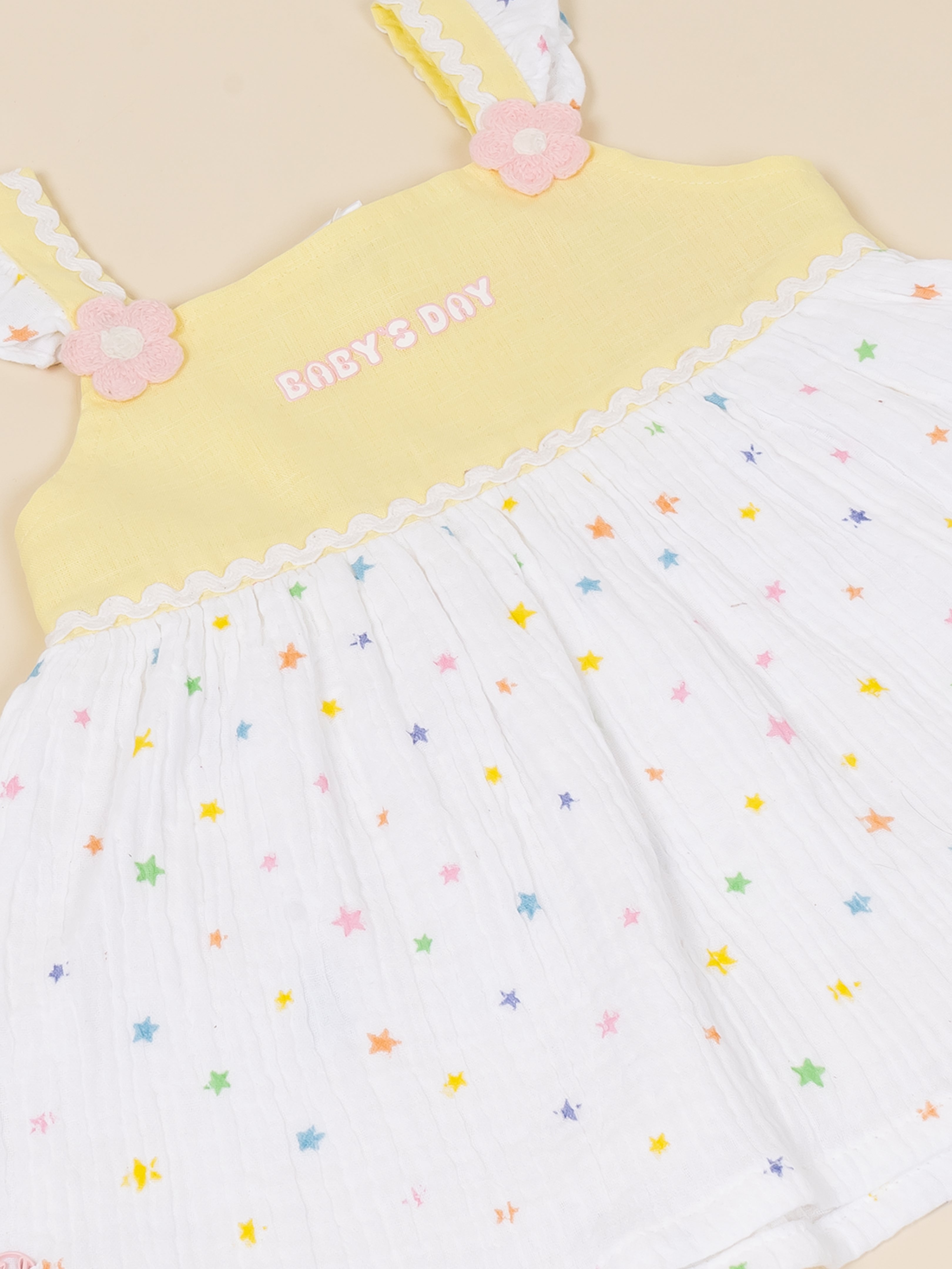 Baby Girls Cute Printed Sleeveless Cotton Dress