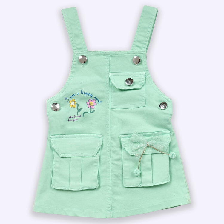 KETI MINI Baby Girls Denim Dungaree and Top Set