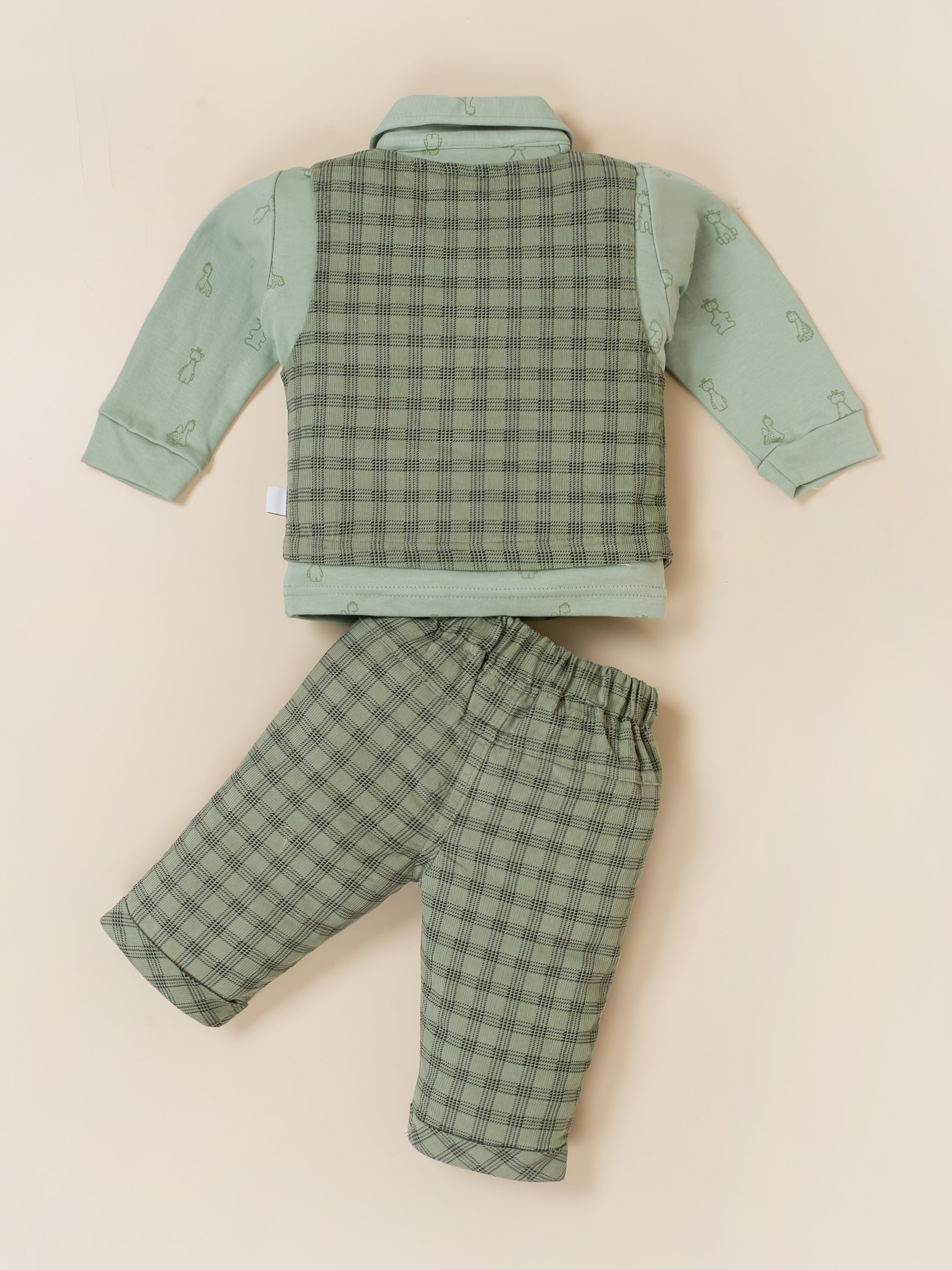 Baby Boy Plaid Vest & Trouser Set