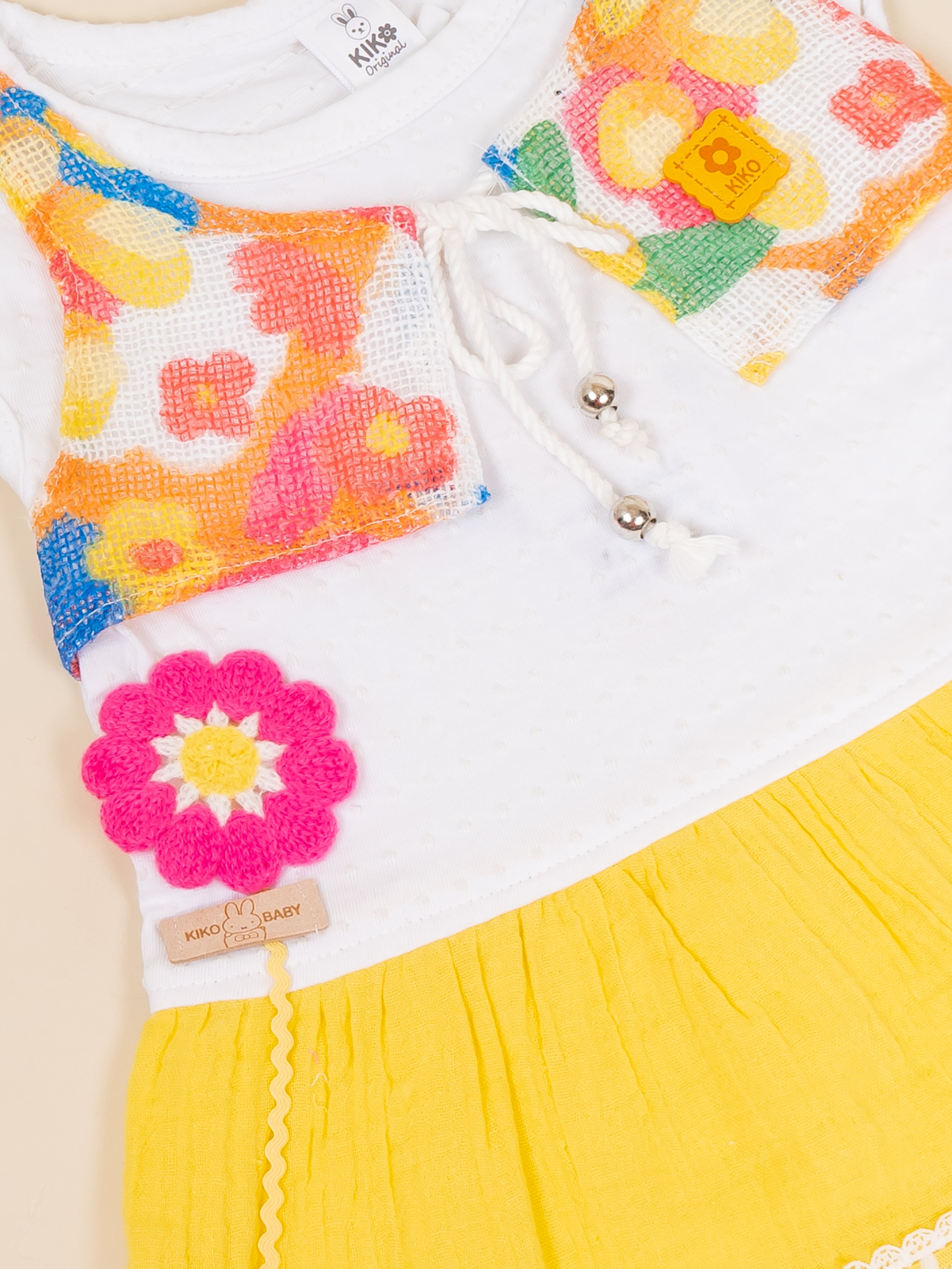 Baby Girls Flower Applique Frock with Panty Set