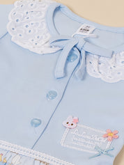 Baby Girls Full Sleeve Frock Top & Bottom Set