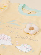 Infant Girls Cotton T-Shirt & Shorts Set