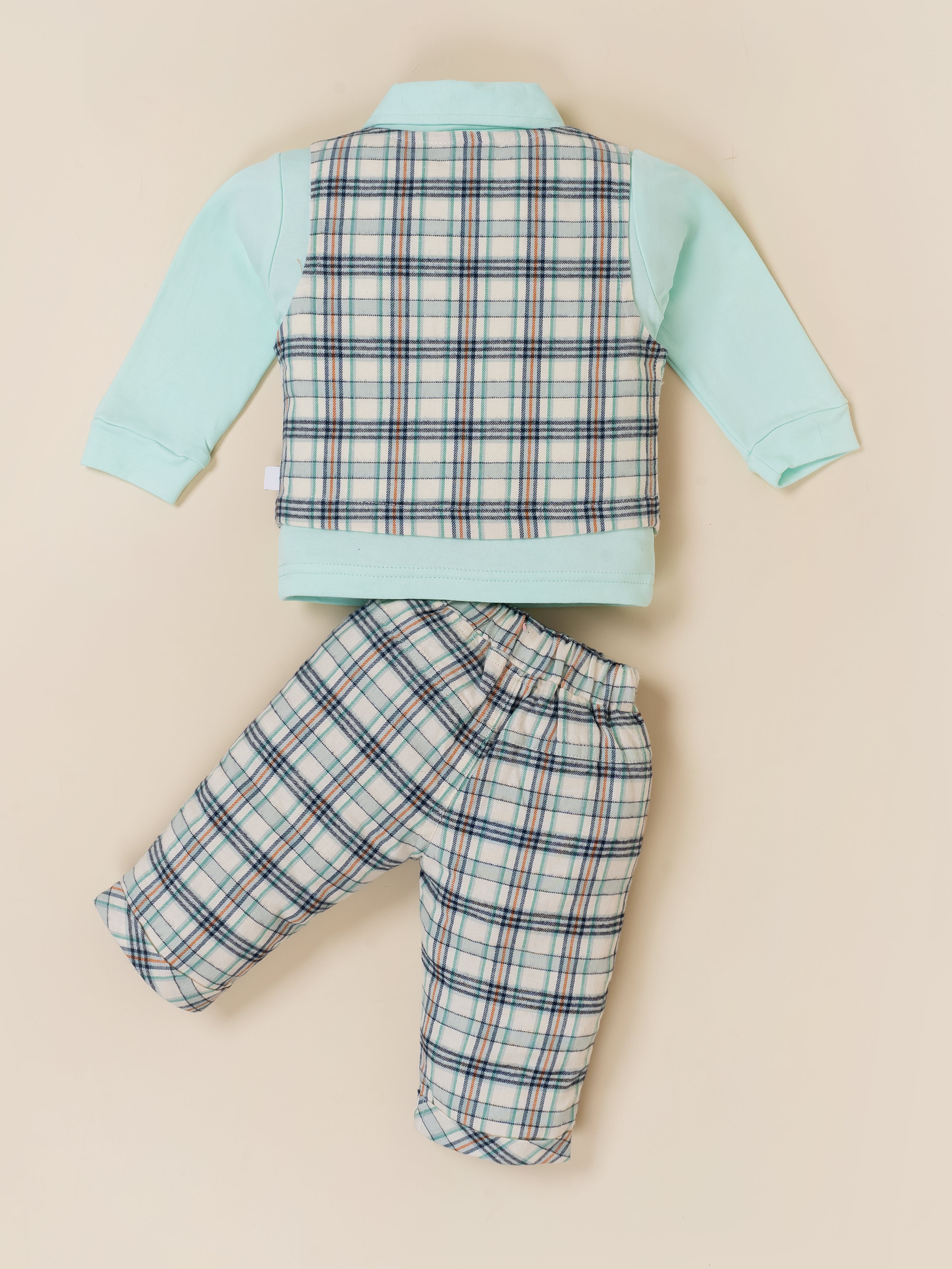 Baby Boy Plaid Vest & Trouser Set