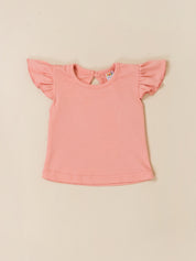 Baby Girls Sweet Bunny Pastel Stripe Overall Dress