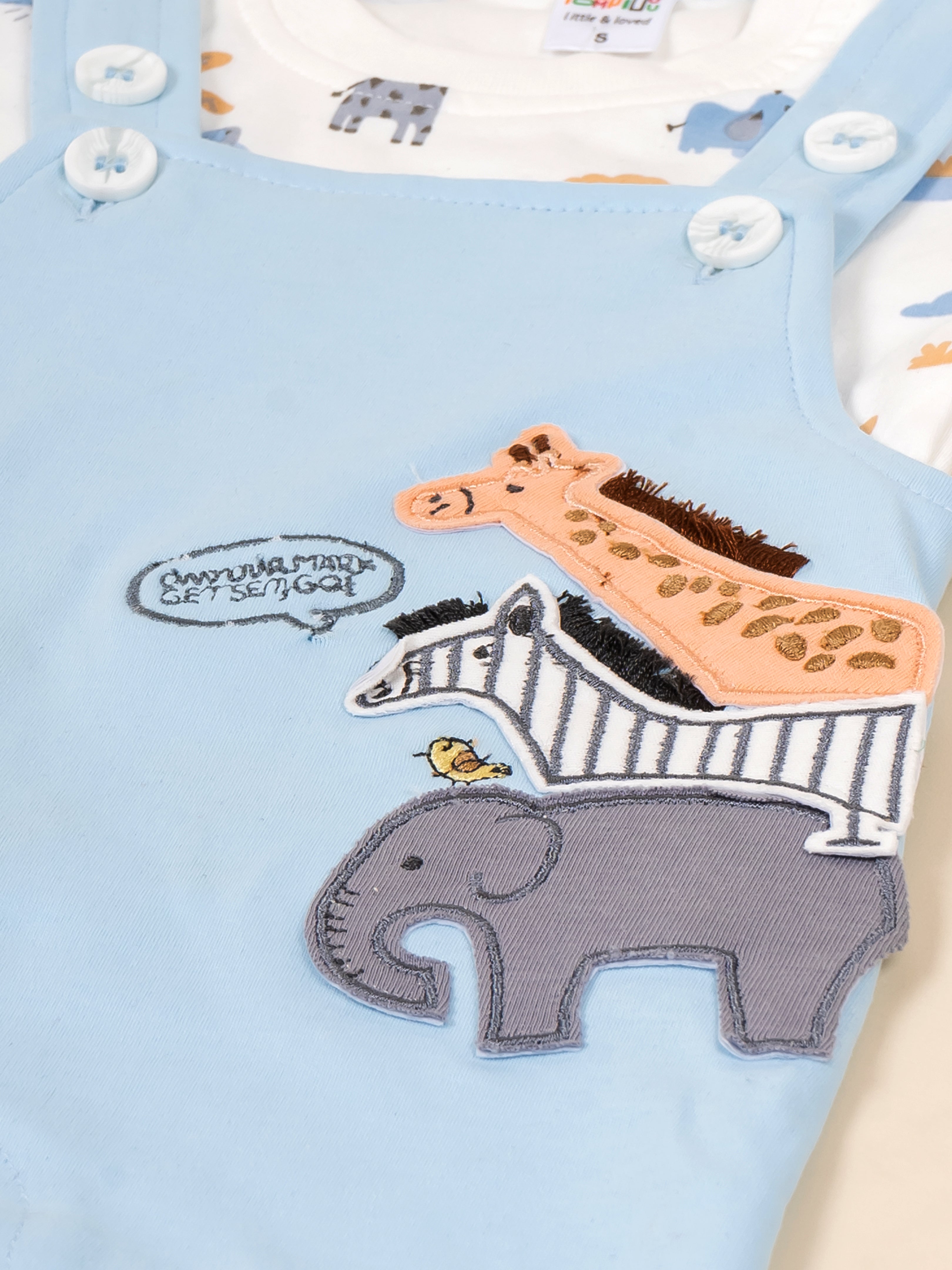 Dungaree For Baby Boys Casual Printed