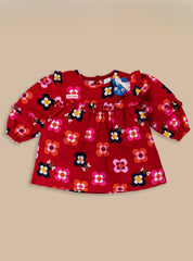 Baby Girls Casual Floral Printed Full Top & Pant