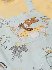 Printed Romper Jacket Set For Baby Boys