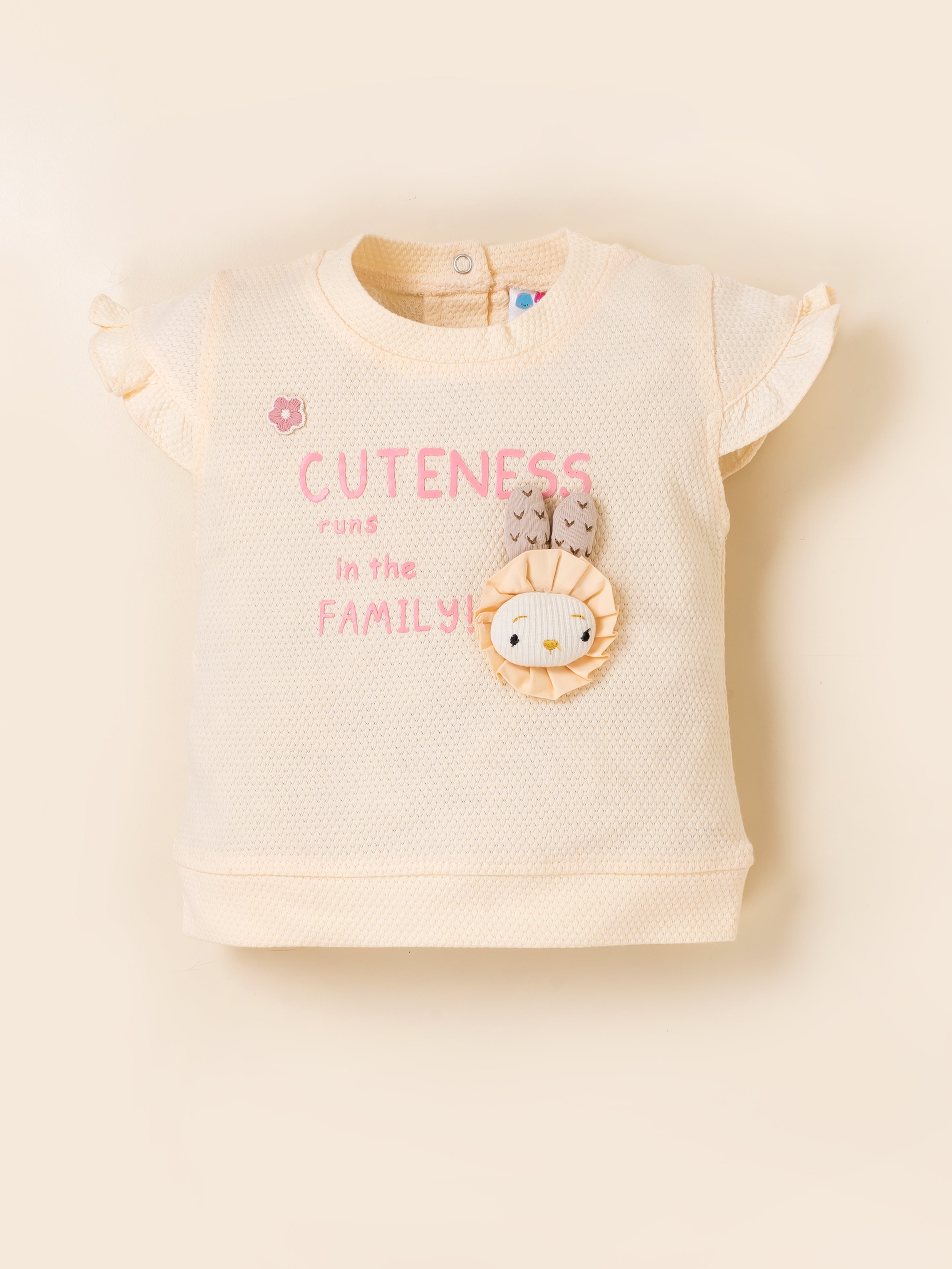 Baby Girl Cotton Top & Printed Shorts Set