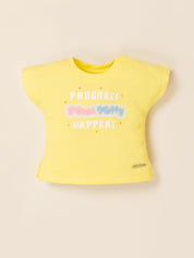 Girls Flower Applique T-Shirt & Denim Shorts Set