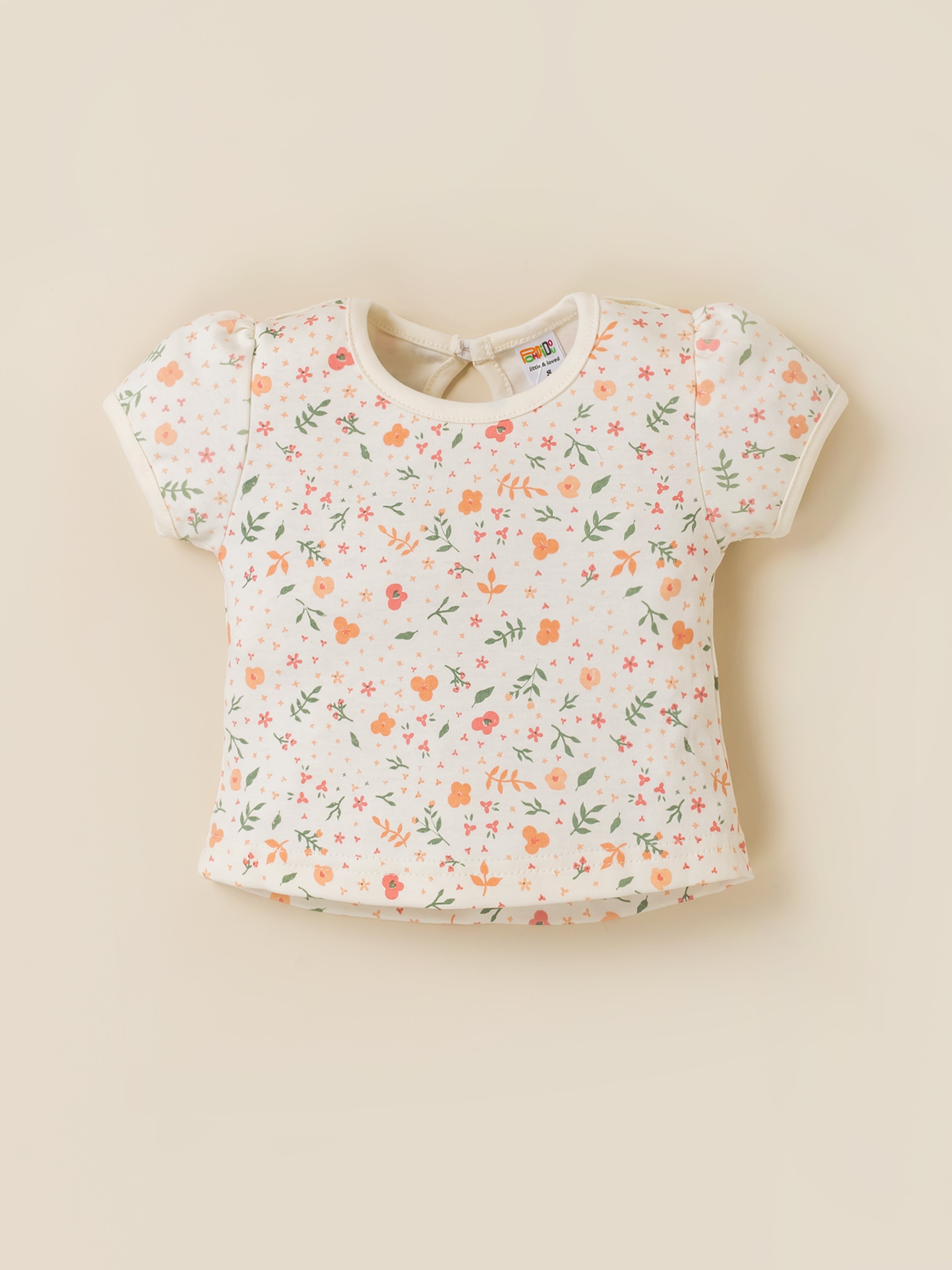 Baby Girls 2-Piece Striped Dungaree Dress & Floral Top Set