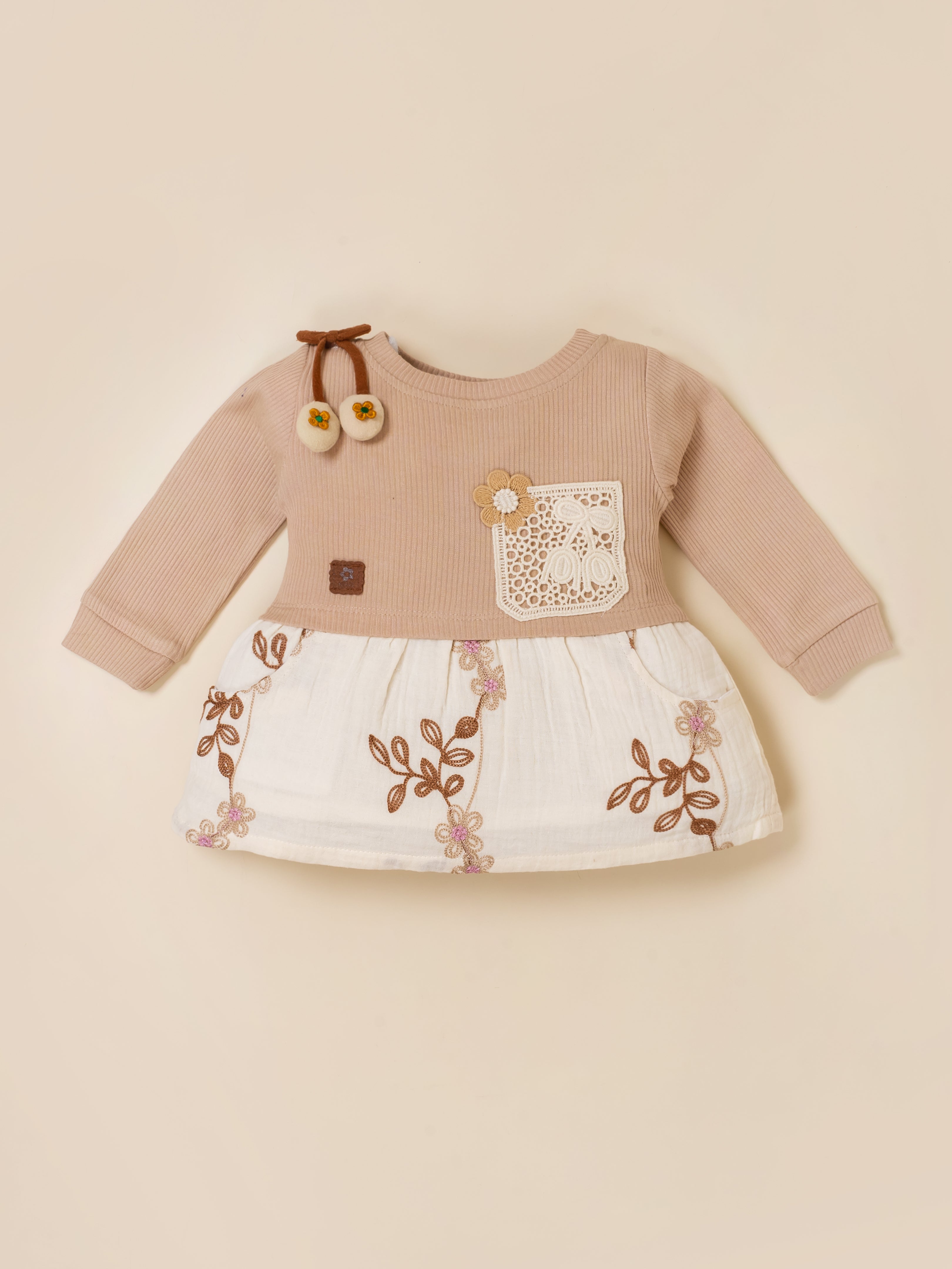 Baby Girls Floral Applique Tunic Top & Leggings Set