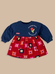 Baby Girls Casual Floral Printed Full Top & Pant
