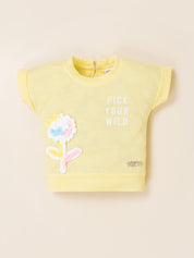 Girls Top with Denim Shorts Clothing Set