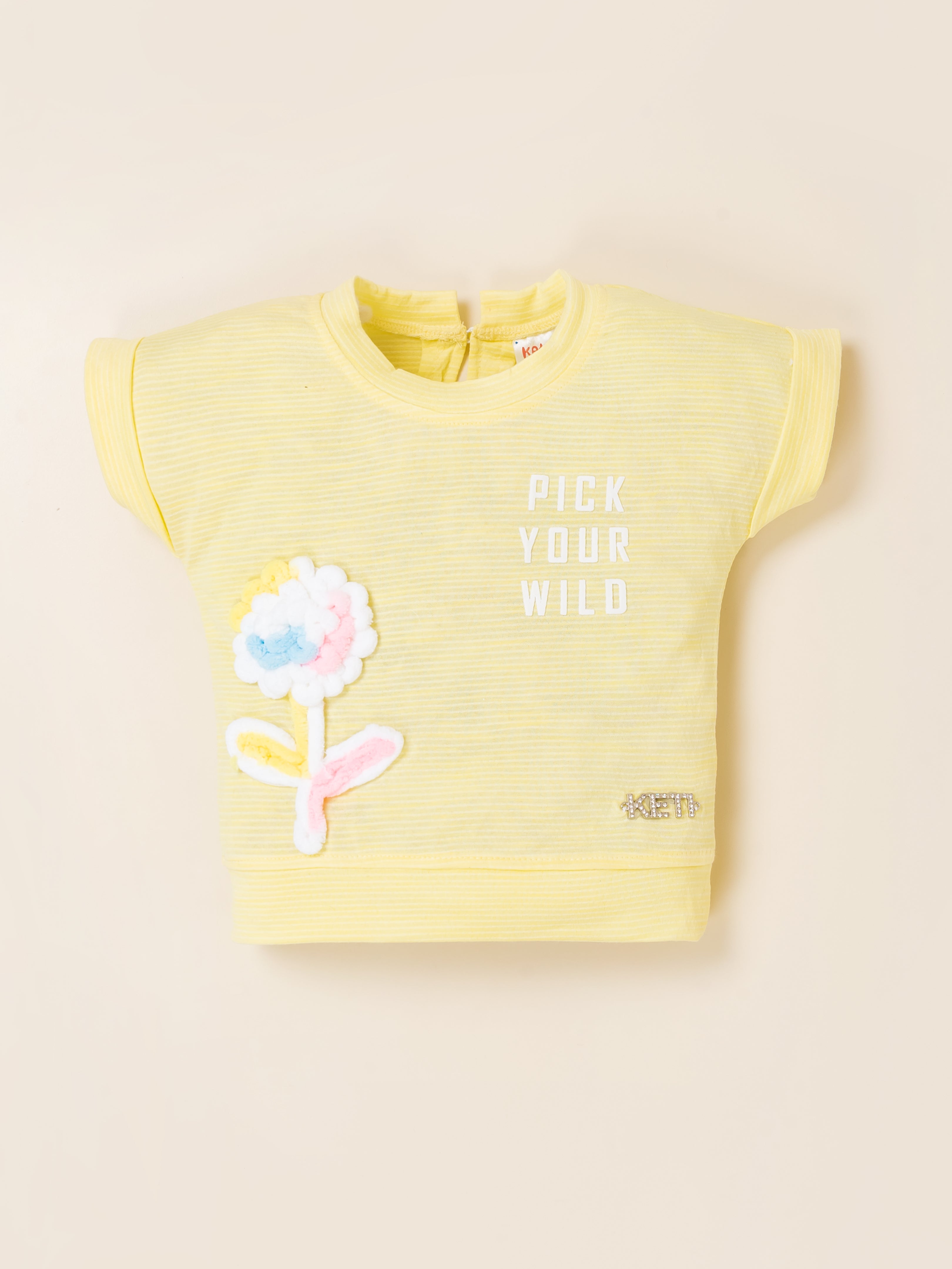 Girls Top with Denim Shorts Clothing Set