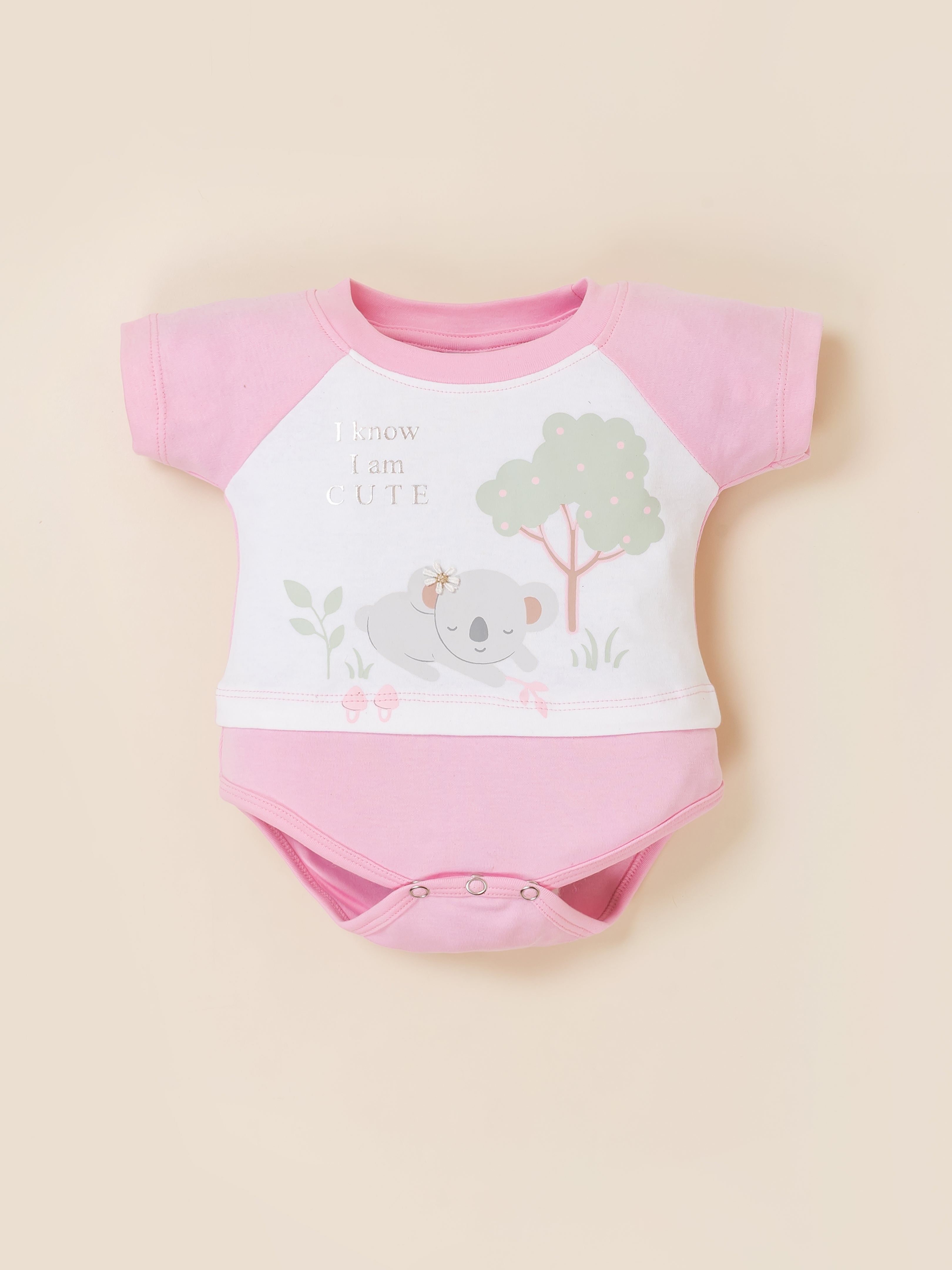 Baby Girl Clothing Set with Top, Shorts & Bodysuit