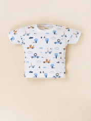 Dungaree For Baby Boys Casual Printed