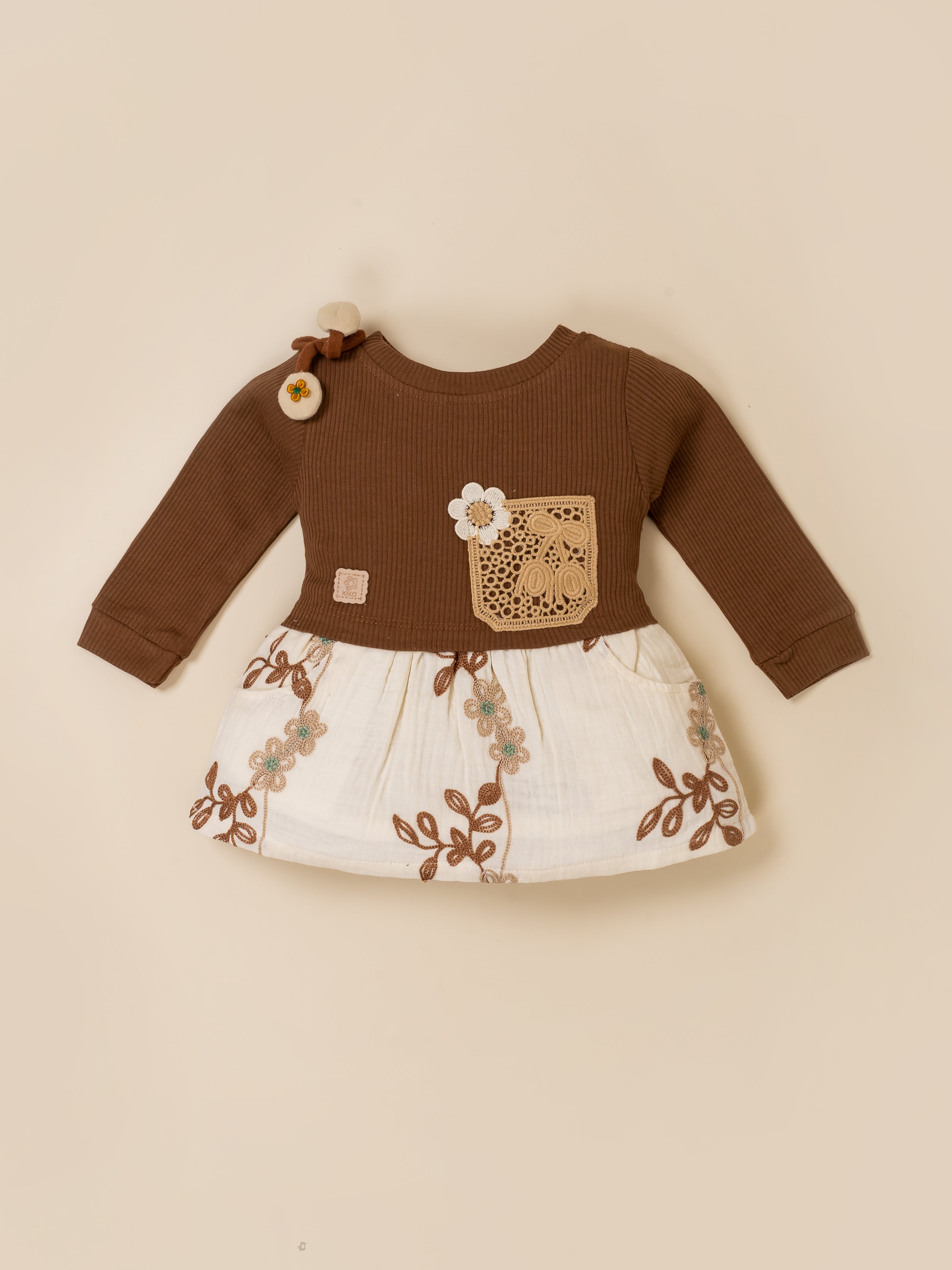 Baby Girls Floral Applique Tunic Top & Leggings Set