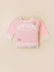 Baby Girls Graphic Printed Top and Matching Pants Set