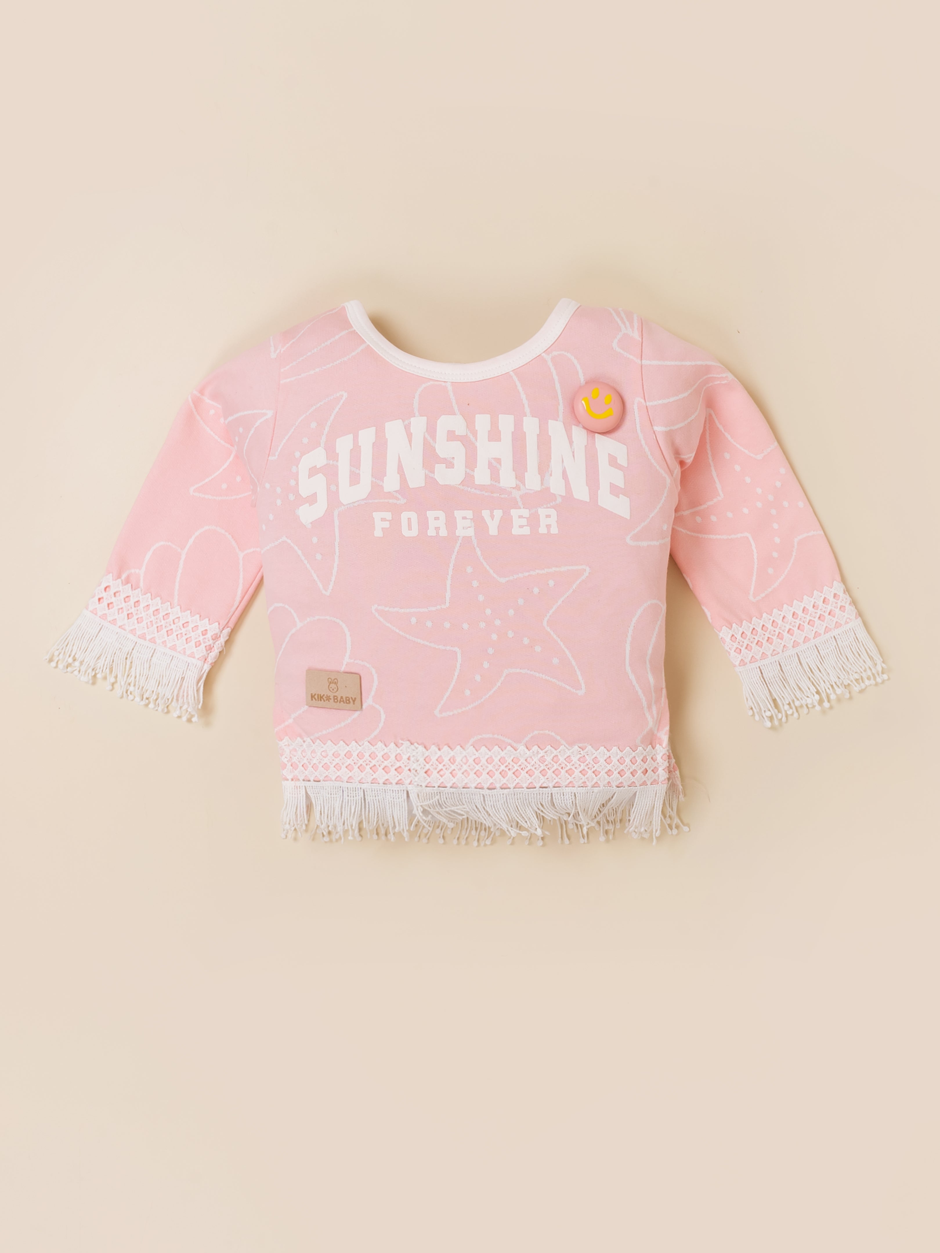 Baby Girls Graphic Printed Top and Matching Pants Set