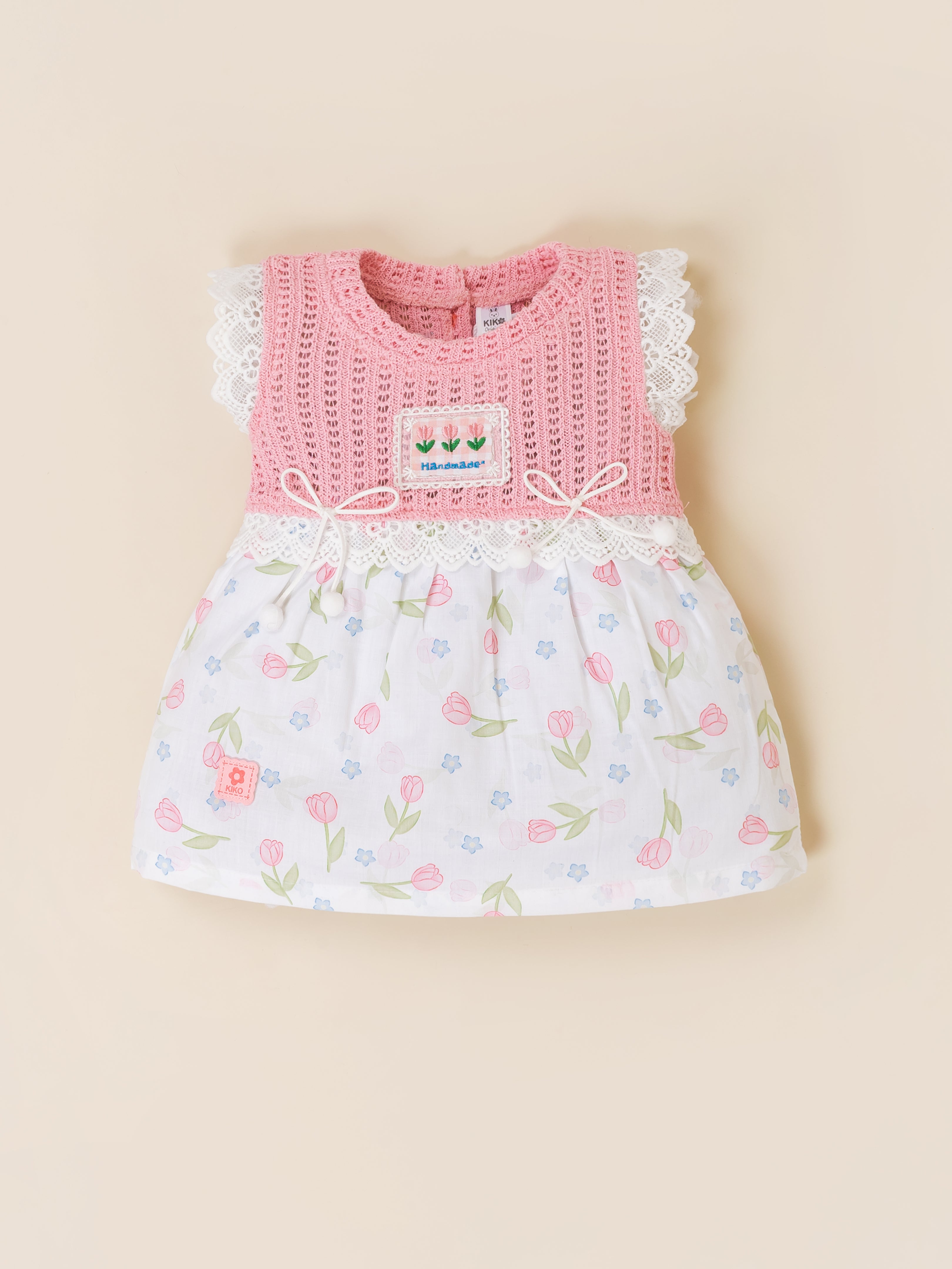 Baby Girls Sleeveless Floral Frock  with Panty Set