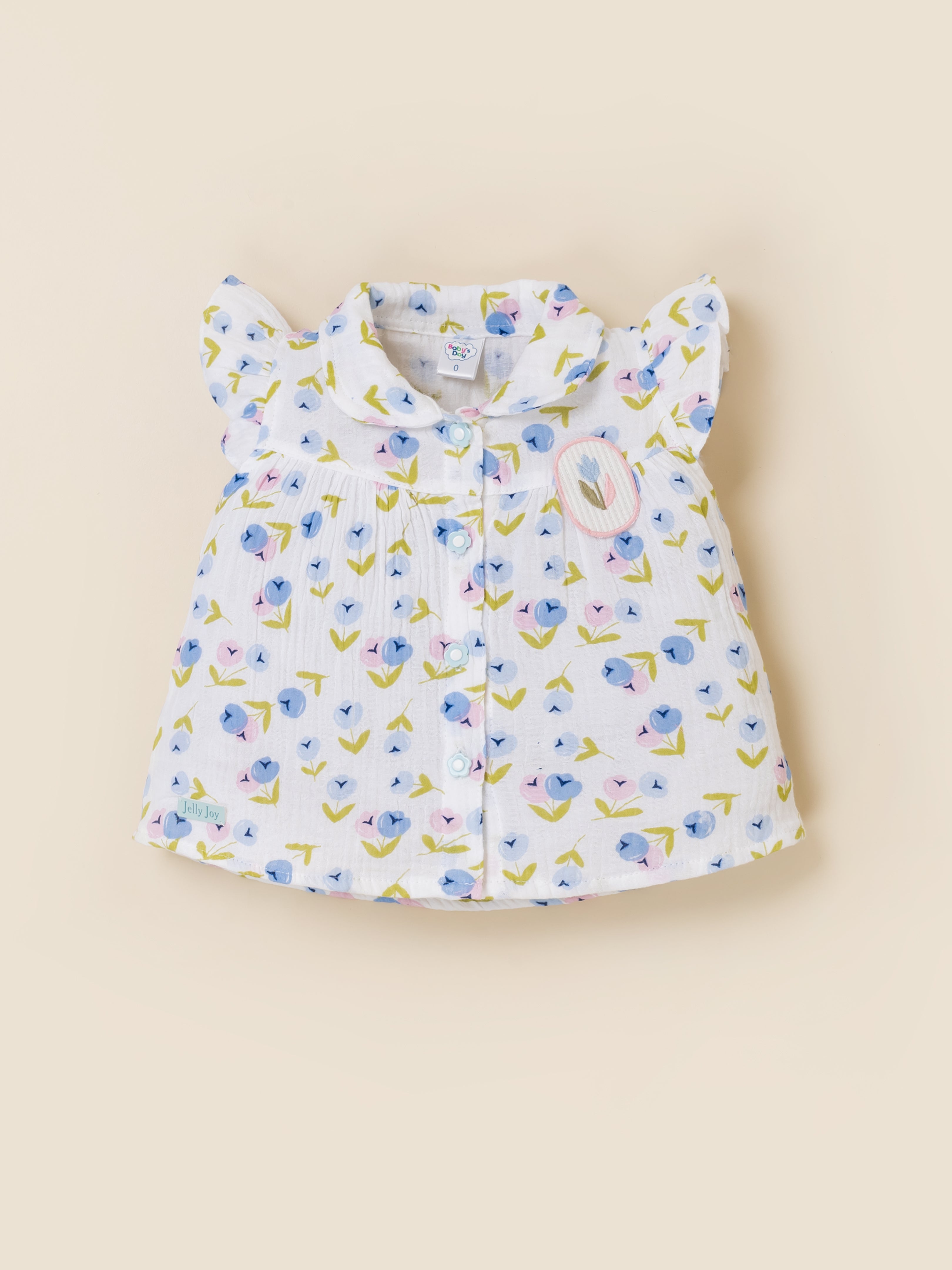 Baby Girls Collar Top and Shorts Clothing Set