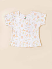Girls Deer Print Dungaree Dress Set with T-Shirt