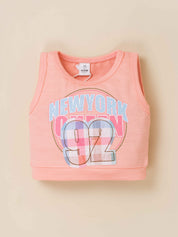 Girls' Shirt with inner and Cotton Shorts Set