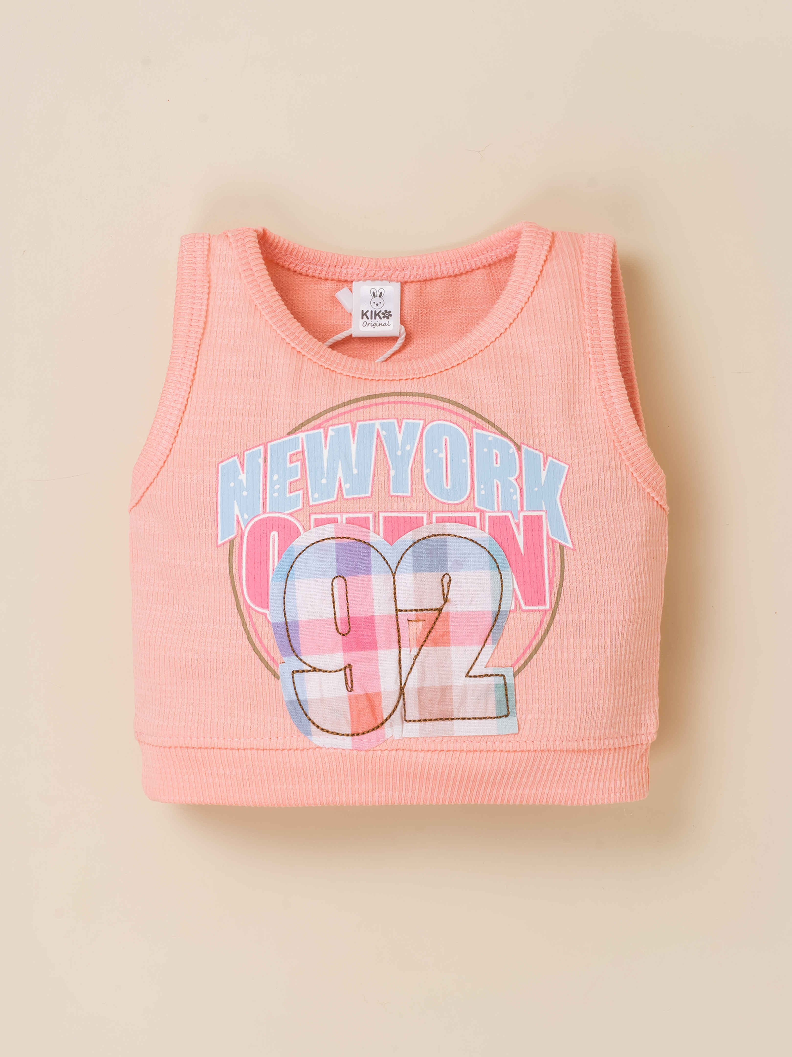 Girls' Shirt with inner and Cotton Shorts Set