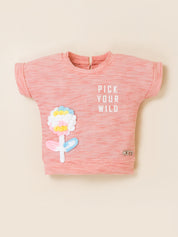 Girls Top with Denim Shorts Clothing Set