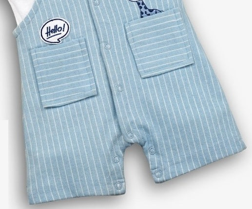 Pompidou Dungaree For Baby Boys Casual Printed