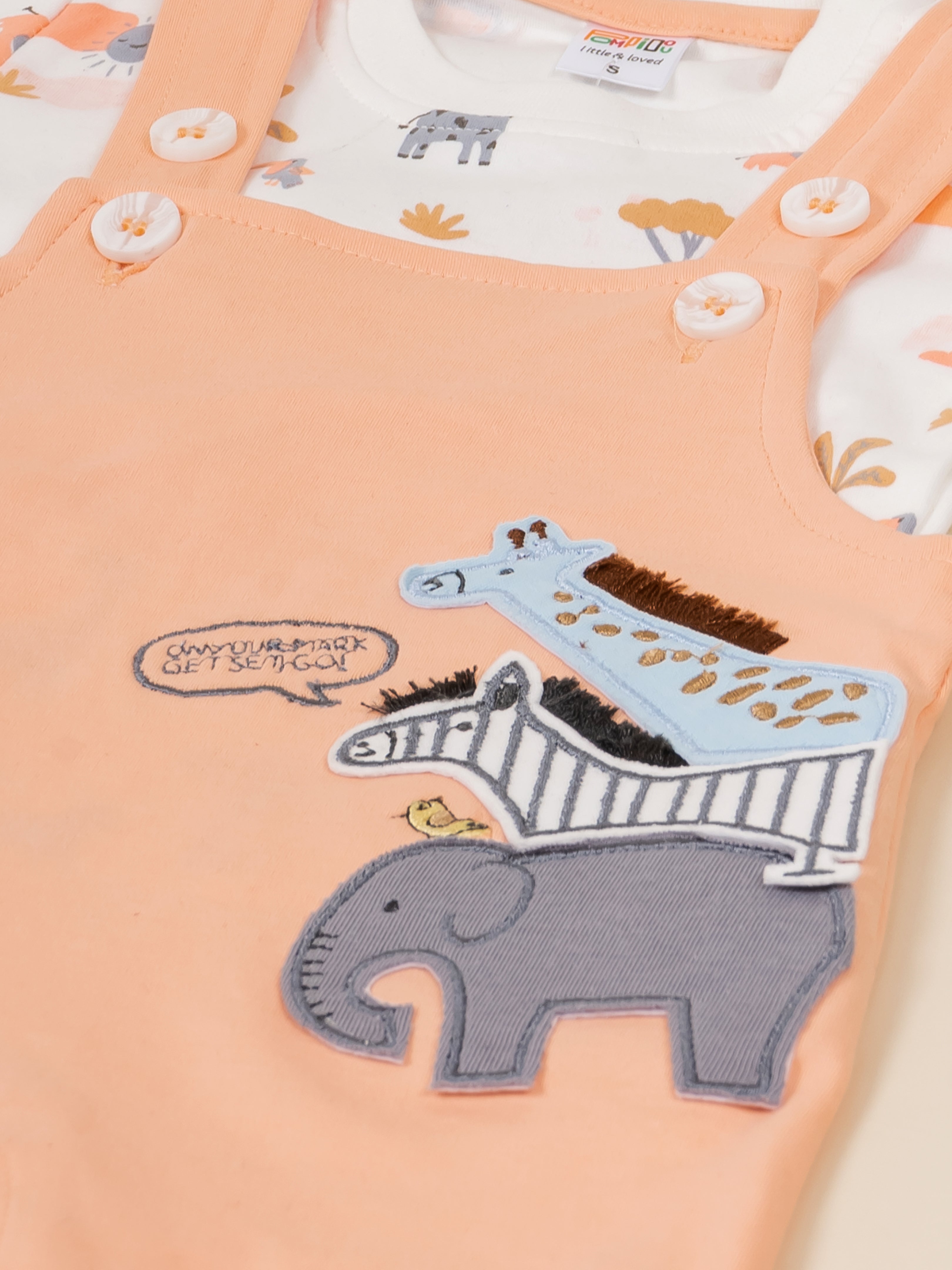 Dungaree For Baby Boys Casual Printed