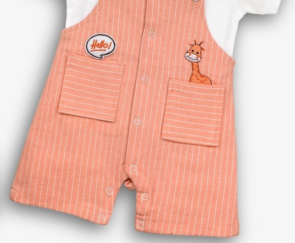 Pompidou Dungaree For Baby Boys Casual Printed
