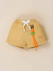 Girls' Shirt with inner and Cotton Shorts Set