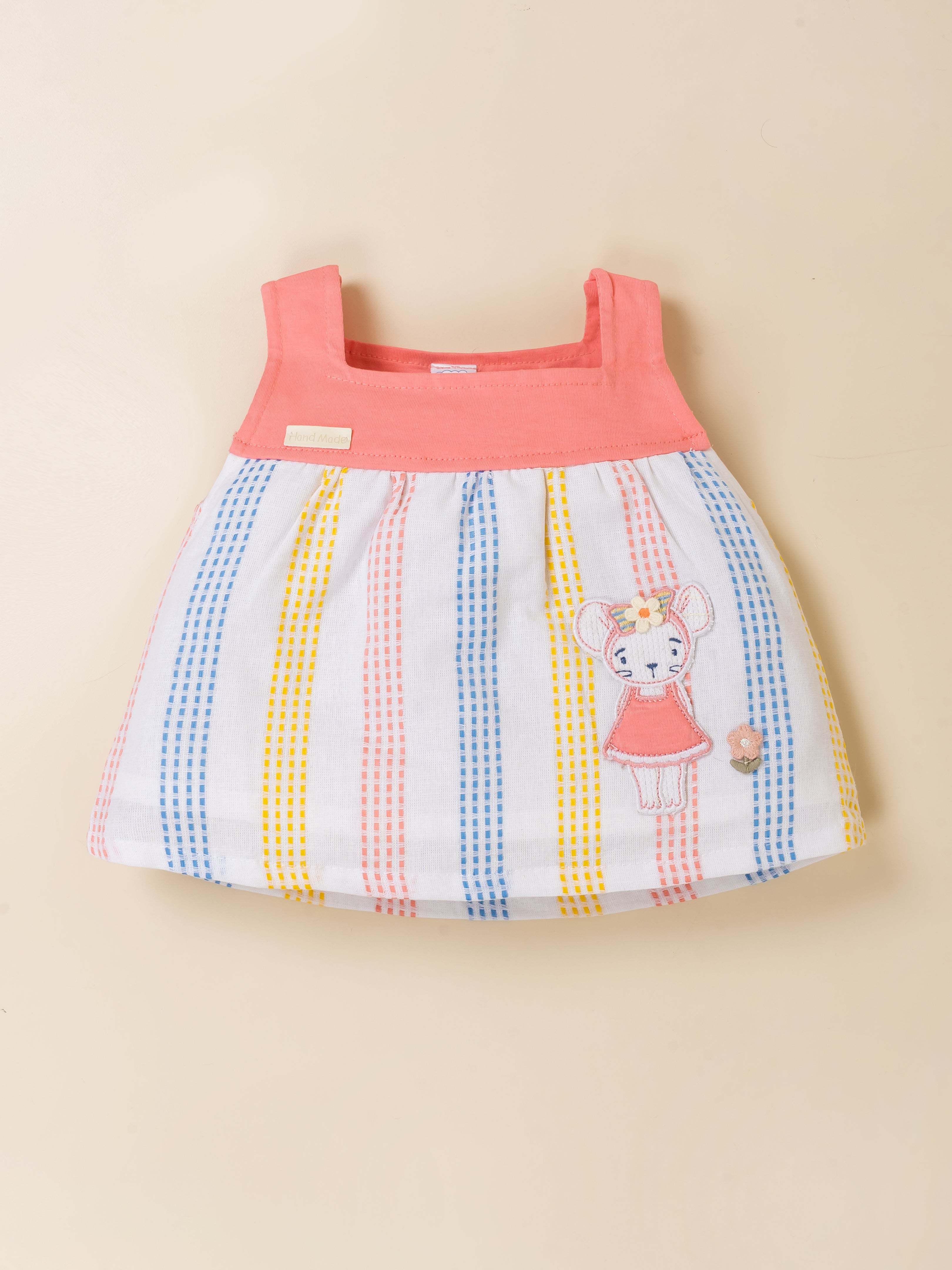 Baby Girls Striped Sleeveless Top & Shorts Set
