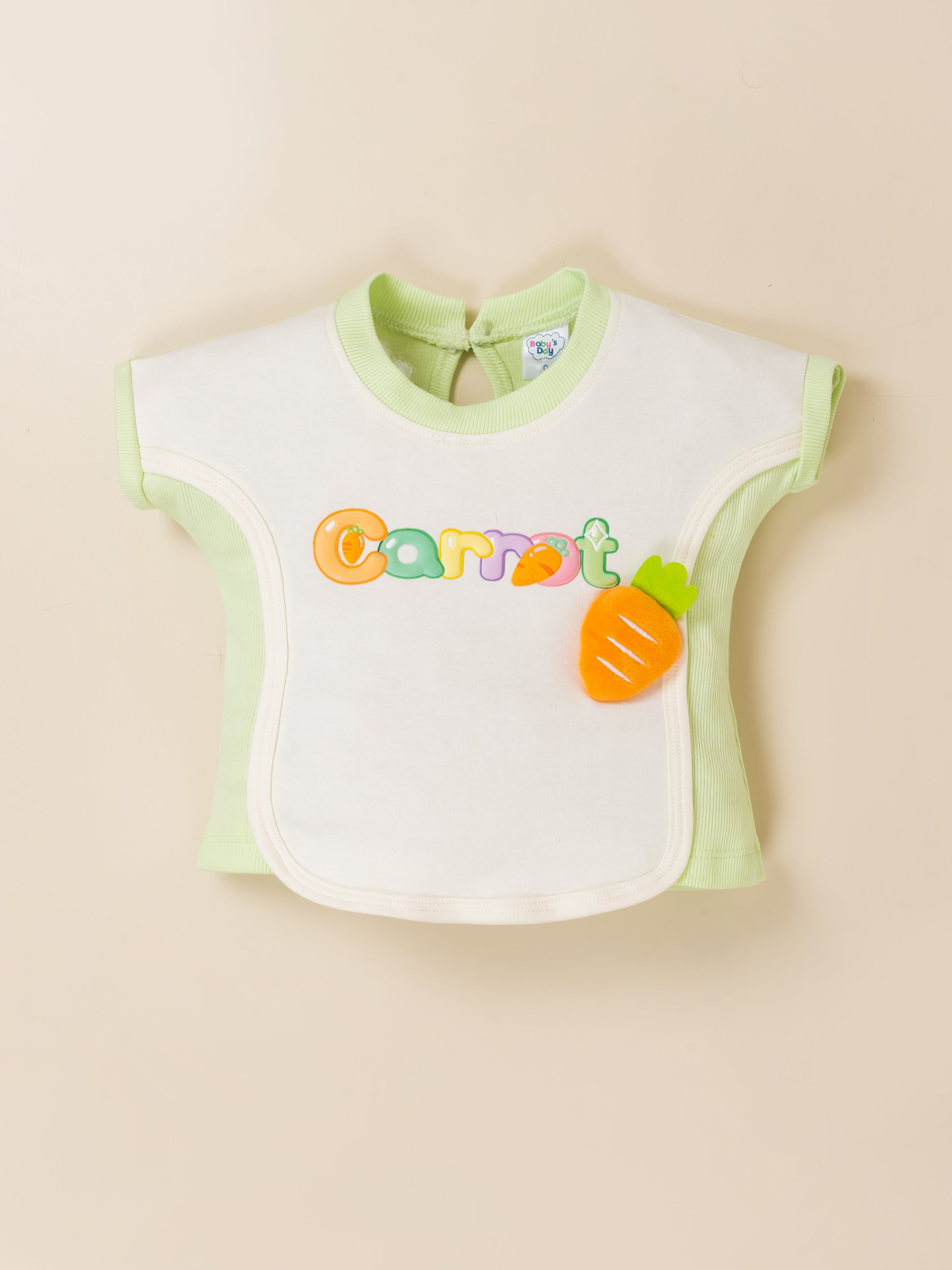 Girls Carrot Applique Top & Denim Shorts Set