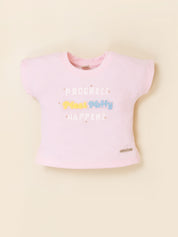 Girls Flower Applique T-Shirt & Denim Shorts Set