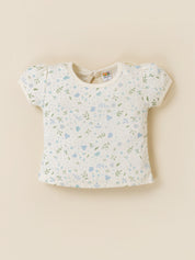 Baby Girls 2-Piece Striped Dungaree Dress & Floral Top Set