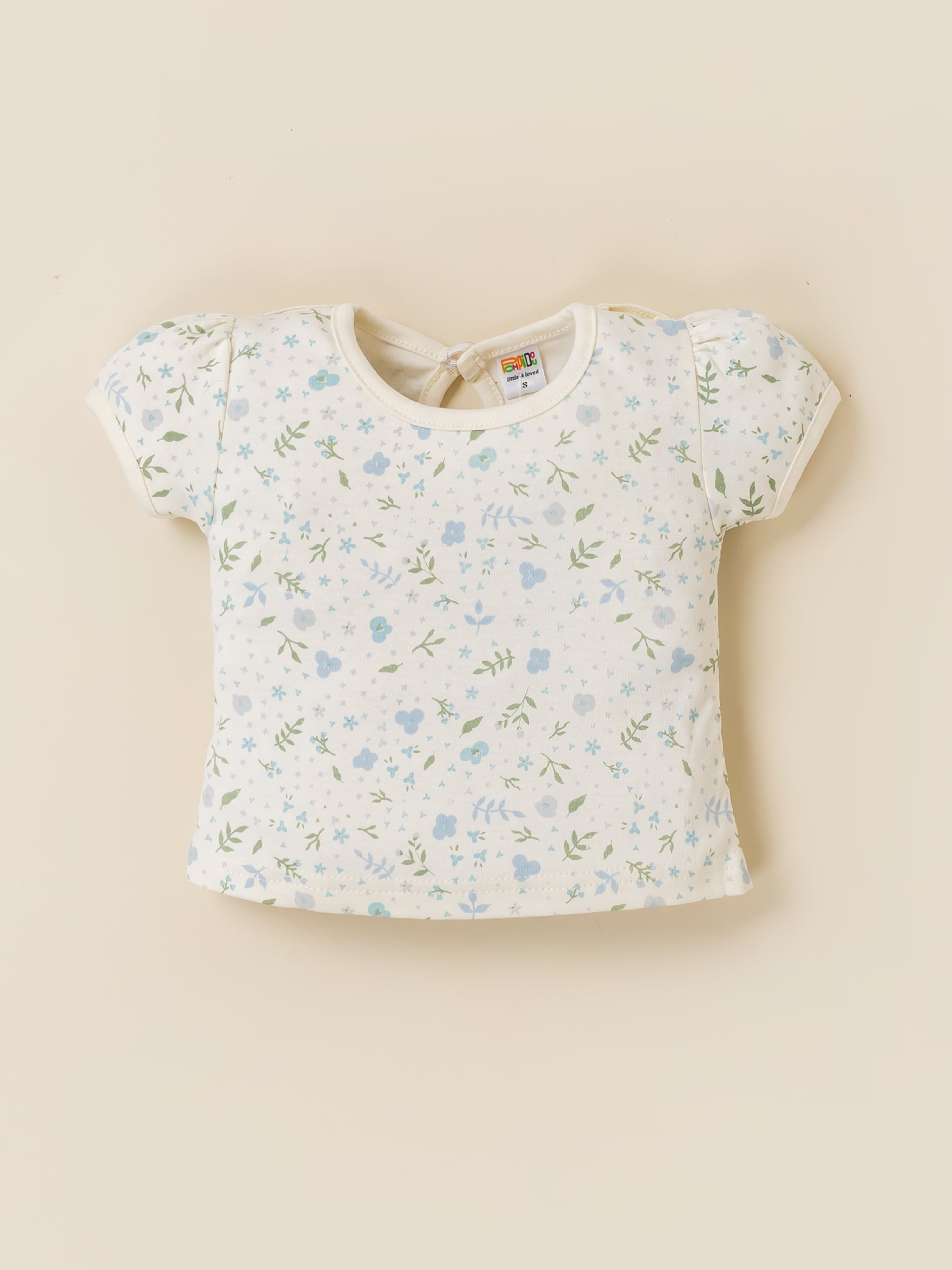 Baby Girls 2-Piece Striped Dungaree Dress & Floral Top Set